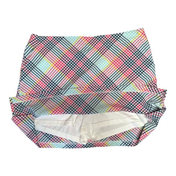 Lady Hagen Multicolor Pink Navy Blue Plaid Stretch Golf Skort Women’s Size 14 - Picture 3 of 7